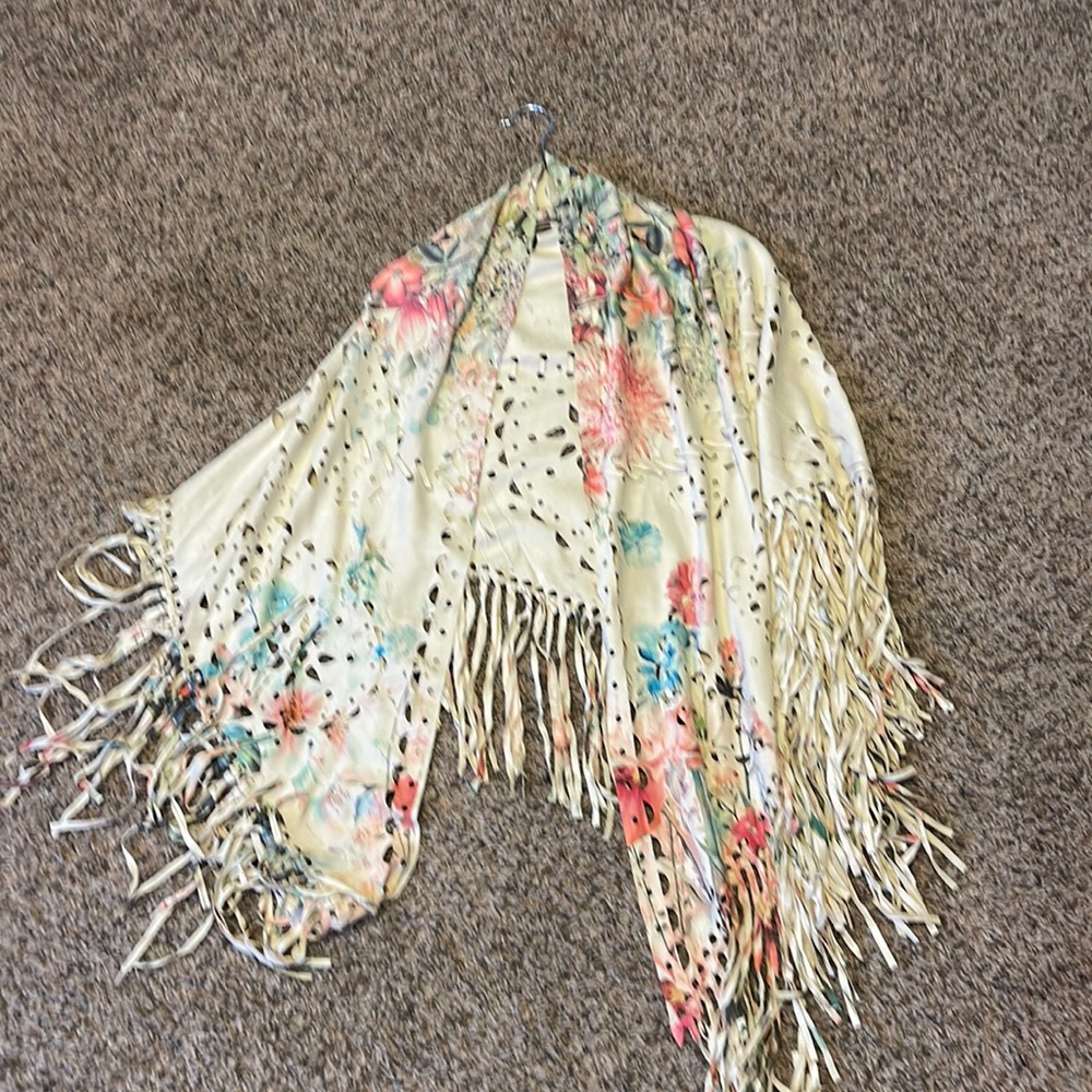 Floral poncho